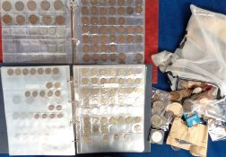 Coins, a collection of GB & World Coins, mainly modern issues, in two albums & loose sold with 24