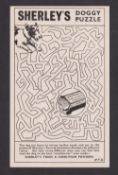 Trade card, Sherley's Tonic & Condition Powders, Sherley's Doggy Puzzle, 'P' size, unrecorded? (