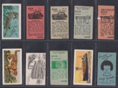 Trade cards, Candy Novelty Co, a collection of 14 type cards inc. Western Series, Motor Cards, Ships