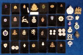 Badges, 38 assorted vintage metal badges and buttons to include Boys Brigade, Cambridgeshire