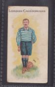 Cigarette card, Kinnear, Footballers & Club Colours, type card 'London Caledonians' (fair)
