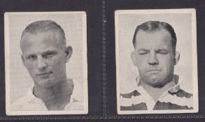 Trade cards, Tiger Tea (New Zealand issue), Springbok Rugby Players, 2 cards, G P Lochner, M Louw (