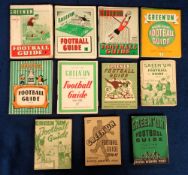 Football annuals, Bristol 'Green 'Un' Football Guide, 11 issues, 1946-47 to 1956-57 inclusive,