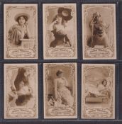 Cigarette cards, India, Crown Tobacco Co, Actresses & Celebrities, 'M' size, Actresses, six cards,