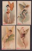 Cigarette cards, USA, Buchner, Butterflies & Bugs (Printed backs), 'X' size, four cards, ref.