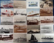 Postcards, a shipping collection of approx. 40 cards, inc. liners, on deck, MV Ulster Queen, RMS