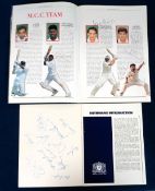 Cricket autographs, two programmes one from the Rothman's Cricket World Cup Tournament 1966 with