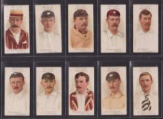 Cigarette cards, Wills Cricketers 1901 (set 50 cards) all 'with vignette' version includes W G