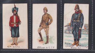 Trade cards, Clarnico, Colonial Troops (Sectional advert back), three cards. 45th Sikhs, Officer