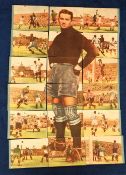 Trade cards, Spain, Vencedor, Footballers, a collection of 18 cards which form a mosaic image of