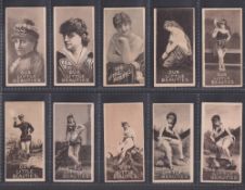 Cigarette cards, USA, Allen & Ginter, Actresses etc, Our Little Beauties, sepia litho series, ref
