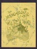 Cricket autographs, Australian Touring Side 1956, a programme and Menu card from 'The Kangaroo