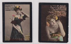 Cigarette cards, Muratti, Beautiful Women, 'M' size, two type cards, ref. H284, pictures nos 22