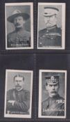 Cigarette cards, Churchman's, Boer War Generals, 'CLAM' (Black), four cards, Lt-Gen. Baden-Powell,