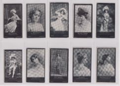 Cigarette cards, Glass, Actresses 'HAGG' (set, 10 cards) (some slight faults & slight differences in