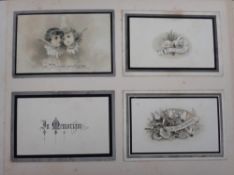 In Memoriam, a Victorian album containing 123 memorial cards to include embossed and printed cards