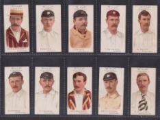 Cigarette cards, Wills, Cricketer Series, 1901 (Plain background) (set, 25 cards)