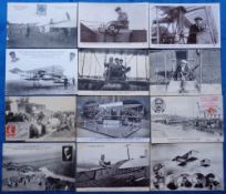 Postcards, Aviation, early French inc. Nantes 1910, Tourquet 1907, Pilots and their planes, Latham