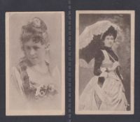 Cigarette cards, Kriegsfeld, Beauties 'KEWA' (Matt front), two cards, ref. H. 139, pictures nos 61 &