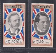 Cigarette cards, Hignett's, Cabinet 1900, two type cards, Mr A.J. Balfour & Earl Cadogan (both