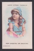 Cigarette card, USA, R.A. Patterson, Beautiful Cards, 'L' size, 107mm x 69mm, type card