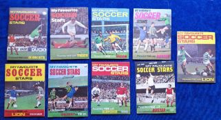 Trade cards, IPC Magazines My Favourite Soccer Stars, 7 complete sets of 32 and 2 part sets, all