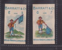 Trade cards, Barratt's, Boy Scout Signalling, two cards, E and 5 & G and 7 (gd) (2)