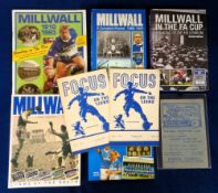 Millwall FC, selection of 8 items, 'Focus on the Lions 'Vol 1, nos 1 & 2, Nov 7 Dec 1949, '