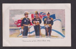Tobacco issue, Abdulla & Co, Commanders of the Allied Fleet, 1914 (postcard back) (unused, slight