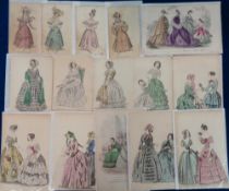Ephemera, Fashion Plates, 50 illustrations dating from 1806 to 1864 showing ladies in Walking Dress,
