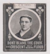Trade card, Rugby Union, Crescent Self Raising Flour, Rugby Footballers, 'M' size, type card, R.M.