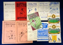Football programmes, a collection of twelve 1930/40's issues including Arsenal v Newcastle FAC