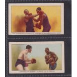 Trade cards, USA, Philadelphia Caramel Co, 27 Scrappers (Black back), two cards, Jack Johnson &