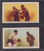 Trade cards, USA, Philadelphia Caramel Co, 27 Scrappers (Black back), two cards, Jack Johnson &