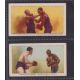 Trade cards, USA, Philadelphia Caramel Co, 27 Scrappers (Black back), two cards, Jack Johnson & - Image 1 of 2