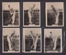 Cigarette cards, Godfrey Phillips Cricketers (Brown Back L size) (11/25 plus 1 duplicate) (gd/