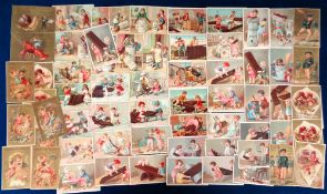 Trade cards, Suchard, a collection of 50+ early cards, all 1880's, sets, part sets & odds inc.