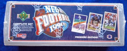 Trading Cards, Upper Deck NFL Football 1991 unopened retail box stated to contain complete 700