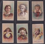 Cigarette cards, USA, Buchner, Actors, 'M' size, 6 cards, ref. N284, Edwin Booth as Hamlet, H.E.