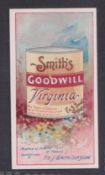 Cigarette card, Smith's, Advertisement Card, type, advert card illustrated with tin of Smith's