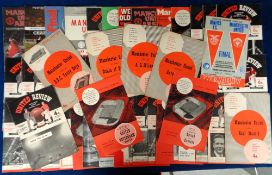 Football programmes, Manchester Utd, a collection of 50+ programmes, 1950's onwards, mostly Homes