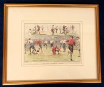 Football engraving, Royal Arsenal v Middlesbrough, played at Plumstead, circa 1893, original, framed