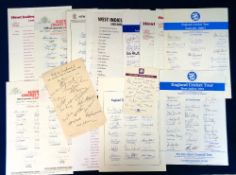 Cricket facsimile signatures, a collection of 35+ facsimile signature autograph sheets, mostly on