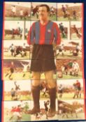 Trade cards, Spain, Vencedor, Footballers, a collection of 18 cards which form a mosaic image of