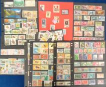 Stamps, Collection of China and Vietnam, used, mainly on Hagner leaves. 100s