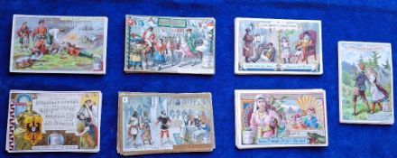 Trade cards, Liebig, 7 sets all German Language S422, S471, S485, S593, S405, S425, S483 (gen gd a