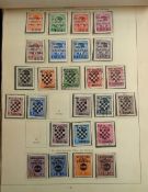 Stamps, Austria and Croatia 1940s mint collection in an 'old style' printed album. 100s