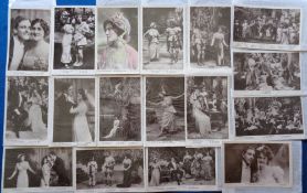 Postcards, Theatre, a collection of 106 cards of play scenes and actors, mostly Edwardian, from 'The