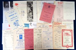 Football programmes, a collection of 25+ single sheet and 4 page issues from Reserve, Youth Friendly