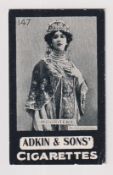 Cigarette card, Adkin & Sons, Actresses - French, type card, no 147 Mdlle. Otero (light stain to
